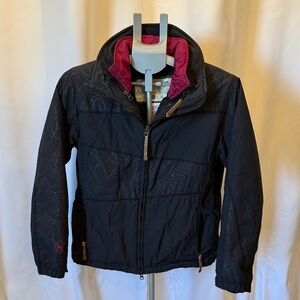 Vintage Body Glove Black and Pink Ski Jacket y2k
